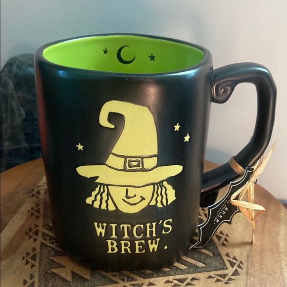 Rae Dunn Witch's Brew Black and Green Halloween inspired artisan Mug - Picture 4 of 4